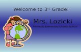 Welcome to 3 rd Grade! Mrs. Lozicki Minneola Elementary Charter School.