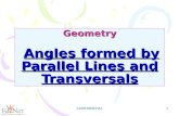 CONFIDENTIAL 1 Geometry Angles formed by Parallel Lines and Transversals.