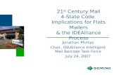 21 st Century Mail 4-State Code Implications for Flats Mailers & the IDEAlliance Process Jonathan Phillips Chair, IDEAlliance Intelligent Mail Barcode.