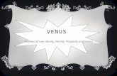 VENUS Goddess of Love, Beauty, Fertility, Prosperity and Victory.