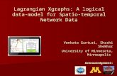 Lagrangian Xgraphs: A logical data-model for Spatio-temporal Network Data Acknowledgement: Venkata Gunturi, Shashi Shekhar University of Minnesota, Minneapolis.