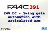 24V DC - Swing gate automation with articulated arm 391.