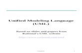 COP43311 Copyright © 1997 by Rational Software Corporation Unified Modeling Language (UML) Based on slides and papers from Rational’s UML website .