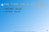 Copyright © 2007 Prentice-Hall. All rights reserved THE TIME VALUE OF MONEY PRESNET VALUE FUTURE VALUE.