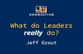 What do Leaders really do? Jeff Grout. Providing Direction.