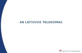 AB LIETUVOS TELEKOMAS. Content (Part 1) AB Lietuvos Telekomas 1.Development of events in 1990-2002 2.Vision, mission and values of AB Lietuvos Telekomas.