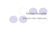 Home Security With AD HOC Networks. The Home Security Problem.