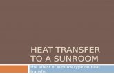 HEAT TRANSFER TO A SUNROOM the affect of window type on heat transfer.