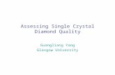 Assessing Single Crystal Diamond Quality Guangliang Yang Glasgow University.