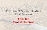 Chapter 9 Social Studies Test Review The US Constitution ~Mrs. Connor.