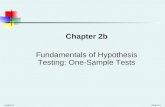 Lecture 9 Chap 9-1 Chapter 2b Fundamentals of Hypothesis Testing: One-Sample Tests.