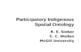 Participatory Indigenous Spatial Ontology R. E. Sieber C. C. Wellen McGill University.