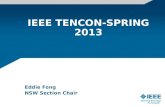 IEEE TENCON-SPRING 2013 Eddie Fong NSW Section Chair.