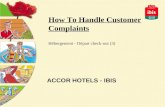 How To Handle Customer Complaints Hébergement - Départ check-out (3) ACCOR HOTELS - IBIS.