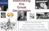 Rethinking the Great Depression Part II: The New Deal The Depression of 1937-1938 Anemic Recovery of 1938-1940 The Effects of WWII on the Economy.