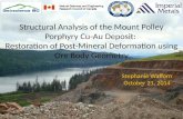 Stephanie Wafforn October 21, 2014 Structural Analysis of the Mount Polley Porphyry Cu-Au Deposit: Restoration of Post-Mineral Deformation using Ore Body.