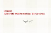 CS203 Discrete Mathematical Structures Logic (2).