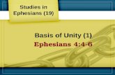 Basis of Unity (1) Ephesians 4:4-6 Studies in Ephesians (19)