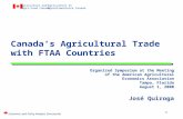 Economic and Policy Analysis Directorate 1 Canada’s Agricultural Trade with FTAA Countries Organized Symposium at the Meeting of the American Agricultural.