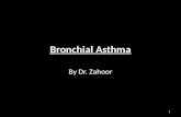 Bronchial Asthma By Dr. Zahoor 1. Bronchial Asthma Bronchial Asthma is reversible obstructive lung disease It may be due to chronic air way inflammation.