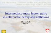 Charles Gale McGill Intermediate-mass lepton pairs in relativistic heavy-ion collisions Charles Gale McGill.