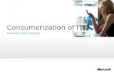 Consumerization of IT Microsoft in the Enterprise.