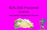 $25,000 Pyramid Game Lab Safety Equipment Review.