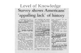 Level of Knowledge *. Most Important News Source, 1959 – 2005.