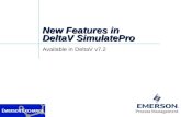 New Features in DeltaV SimulatePro Available in DeltaV v7.2.