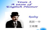 Reading 高新一中 王晓慧. A master of nonverbal humor Predicting: