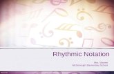 Rhythmic Notation Mrs. Warren McDonough Elementary School.