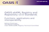 OASIS ebXML Registry and Repository v3.0 Standards Functions, applications and interoperability Kathryn Breininger The Boeing Company Chair OASIS ebXML.
