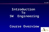 0.1/27 Introduction To SW Engineering Course Overview.