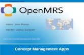 Concept Management Apps Intern: Jenn Parise Mentor: Darius Jazayeri Link to the Concept Management Apps Wiki.