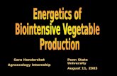 Sara Hendershot Agroecology Internship Penn State University August 11, 2003.