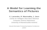 A Model for Learning the Semantics of Pictures V. Lavrenko, R. Manmatha, J. Jeon Center for Intelligent Information Retrieval Computer Science Department,