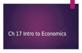 Ch 17 Intro to Economics. I.N. p. 110 Ch 17 Introduction to Economics  Create a title page for the chapter.