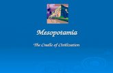 Mesopotamia The Cradle of Civilization. Where Was It? Mesopotamia was located in the Middle East, between the Tigris and Euphrates Rivers. The name means.
