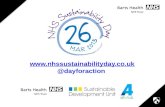 Www.nhssustainabilityday.co.uk @dayforaction. A call to action for the NHS NHS Sustainability Day A platform for whole system thinking on sustainable.