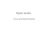 Ryan burks Tone and Mood Words. Benevolent Showing kindness or goodwill.