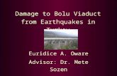 Damage to Bolu Viaduct from Earthquakes in Turkey Euridice A. Oware Advisor: Dr. Mete Sozen.