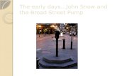 The early days…John Snow and the Broad Street Pump.
