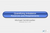 Michael Schilmoeller Wednesday, June 27, 2012 Quantifying Imbalance Reserves and Requirements.
