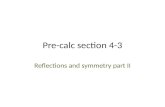 Pre-calc section 4-3 Reflections and symmetry part II.