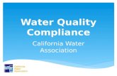Water Quality Compliance California Water Association.