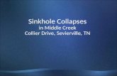 Sinkhole Collapses in Middle Creek Collier Drive, Sevierville, TN