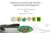 CSS Oversight Committee ISAB November 15, 2013 Comparative Survival Study Outcomes – Experimental Spill Management 1.