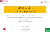 07. 03. 2013 MESA and its cavity cryomodule Mainz Energy recovering Superconducting Accelerator: A small superconducting accelerator for particle and nuclear.