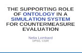 THE SUPPORTING ROLE OF ONTOLOGY IN A SIMULATION SYSTEM FOR COUNTERMEASURE EVALUATION Nelia Lombard DPSS, CSIR.