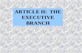 ARTICLE II: THE EXECUTIVE BRANCH. Qualifications Salary and Benefits Election and Terms.